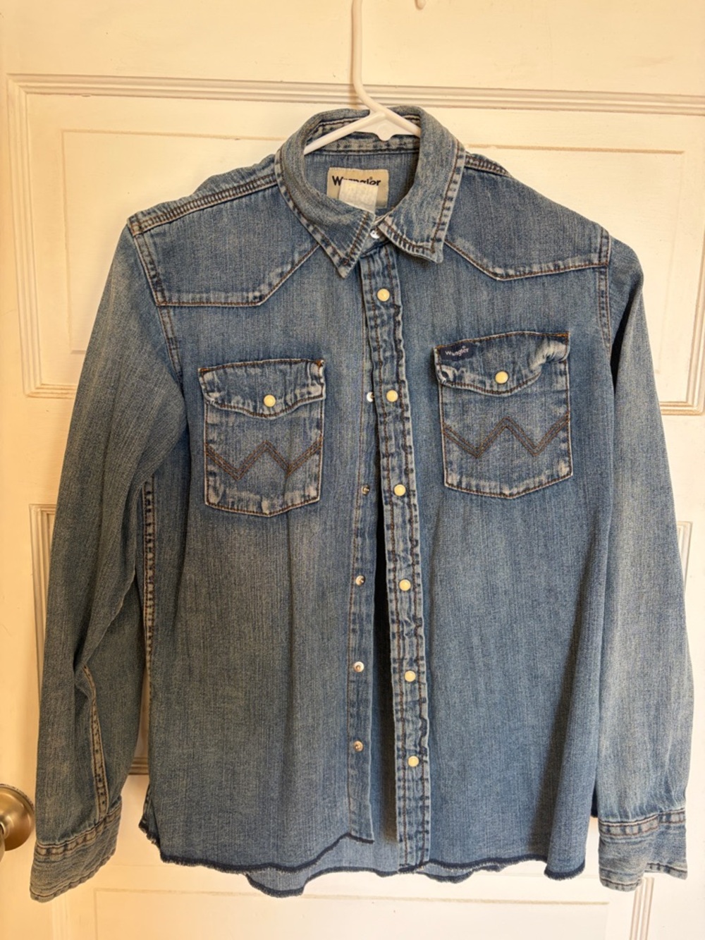 Wrangler Light Blue Denim Western Shirt